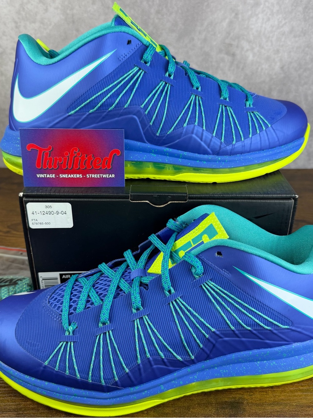 Nike Air Max LeBron 10 Low Sprite Size 10.5 579765-500 Men’s Sneakers OG Rare